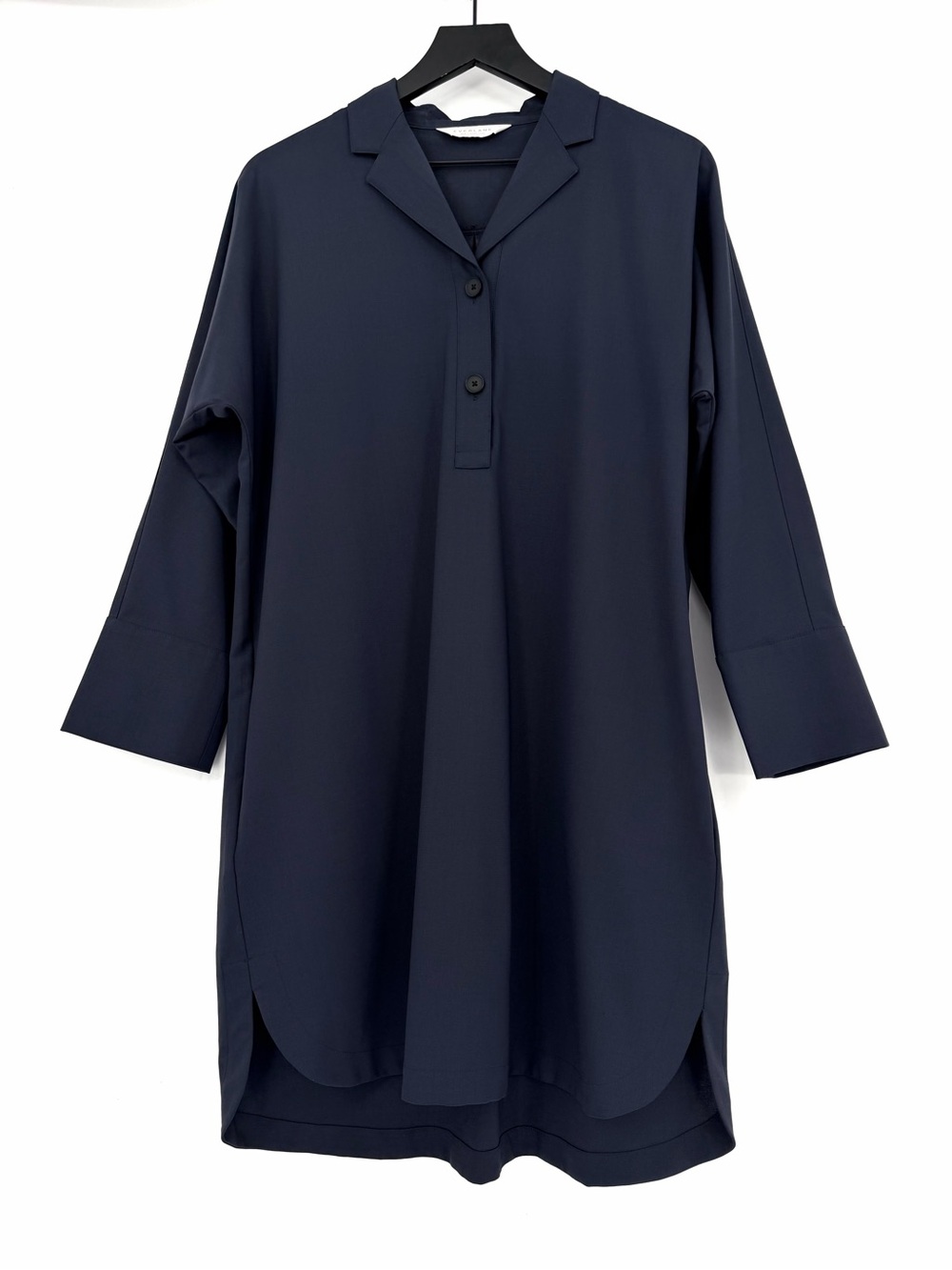 EVERLANE Wool Blend Shirt Dress Navy Blue M